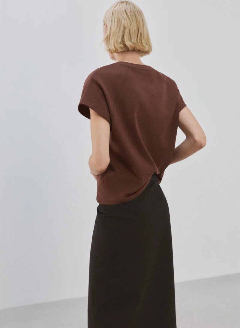 مانجو Short-sleeved cotton t-shirt